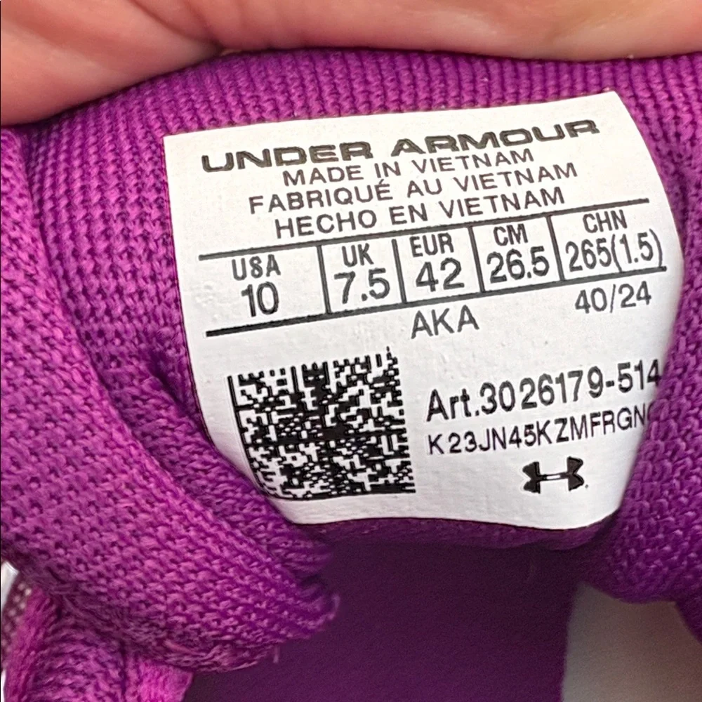 Under Armour Bright Purple Lightweight Running Shoes - Picture 7 of 7
